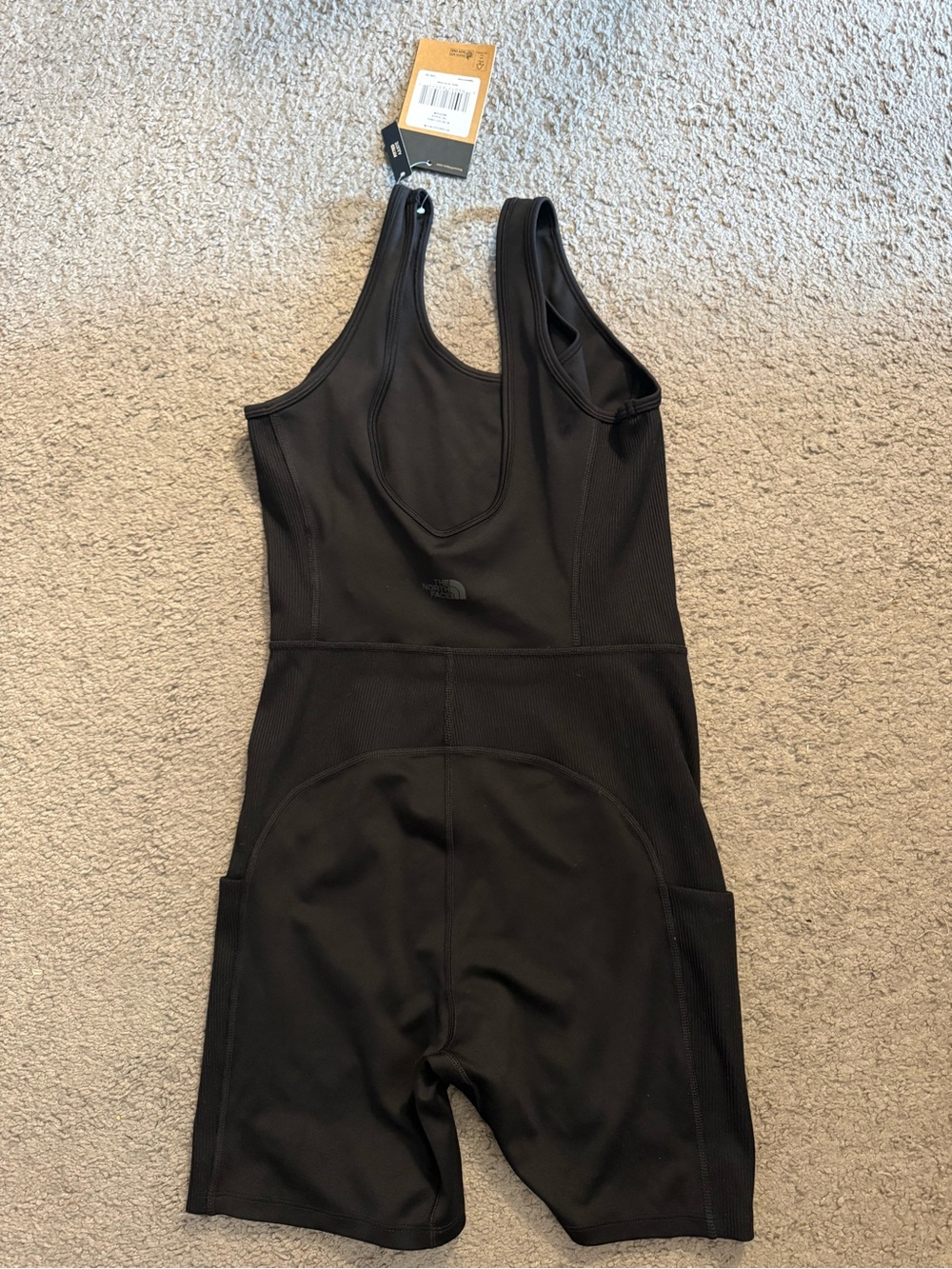 NWT North Face One Piece Short with side pockets Medium Black